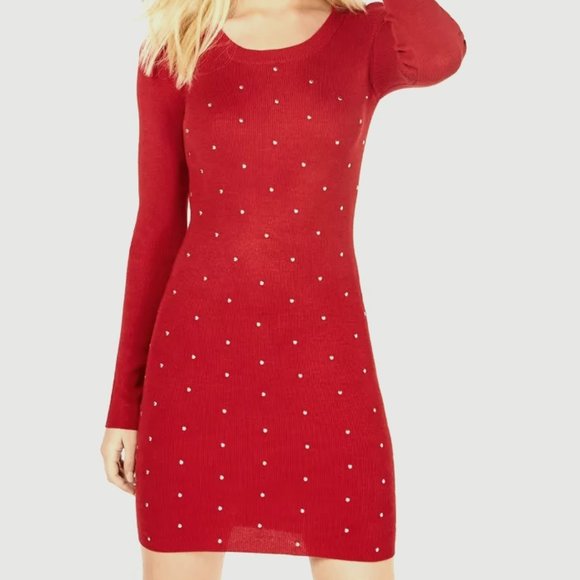 Planet Gold Juniors Studded Sweater Dress - Picture 1 of 10